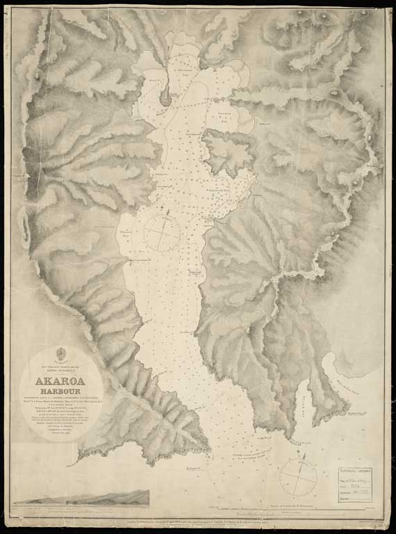 Akaroa Harbour surveyed by Captn. J. L. Stokes, etc. H.M.S. Acheron, 1849-50. 1849-50. 