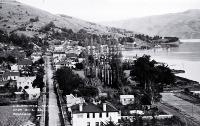 A view from a postcard of Akaroa township [21 June 1932]