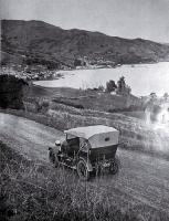 Picturesque Akaroa on Banks Peninsula is a favourite resort of motorists and holidaymakers in Canterbury [1925]